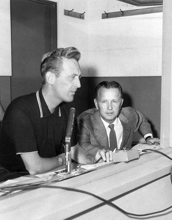 Scully and Jerry Doggett called Dodgers games on radio and television in Brooklyn and Los Angeles for 32 seasons.