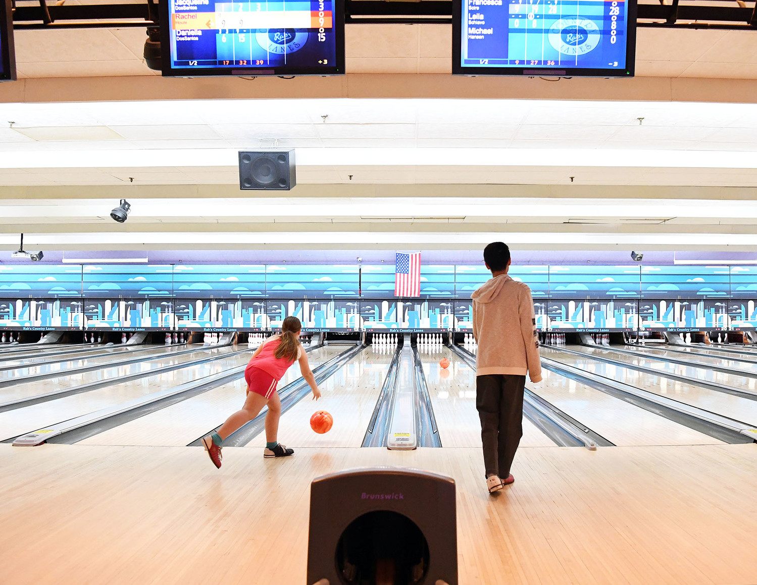 Bowlers aim for strikes during Staten Island CYO bowling league action at Rab’s Country Lanes on Staten Island April 17. Staten Island CYO started last fall its fun and popular bowling program, the only CYO bowling league in the archdiocese.
