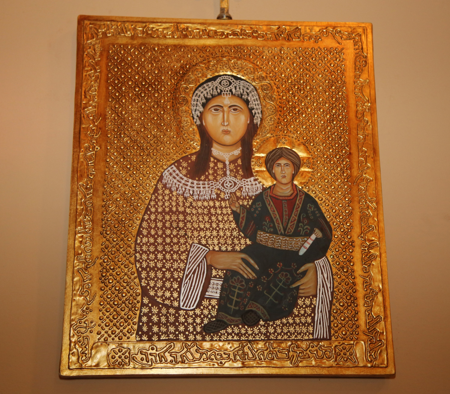 An icon of Our Lady of Aradin graces St. Michael’s Church in Manhattan.