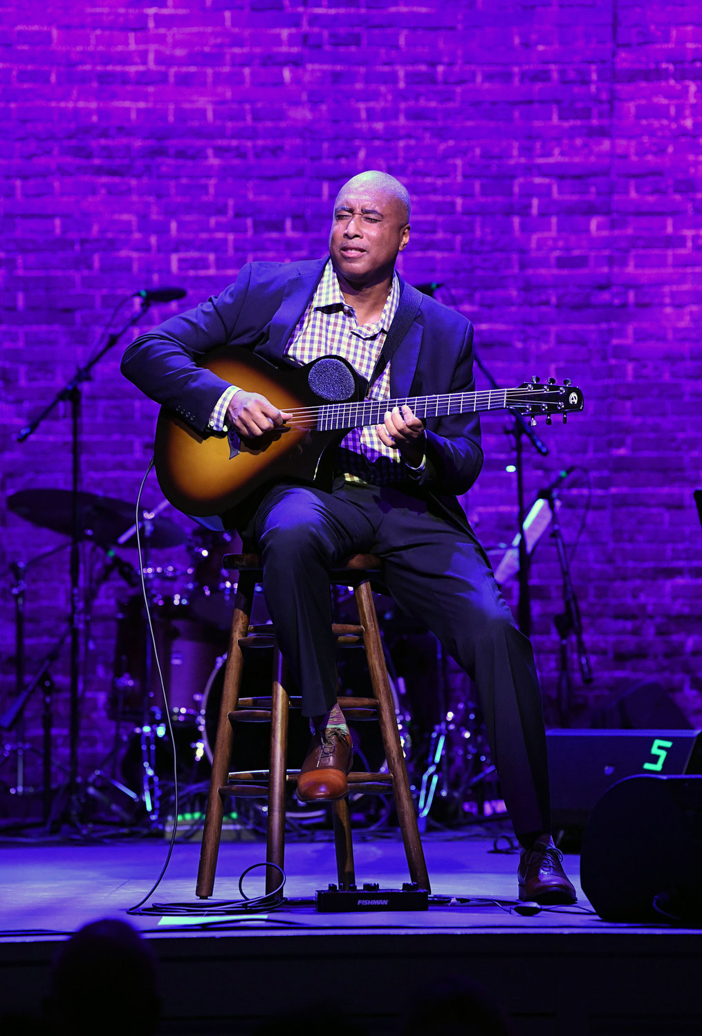 Former New York Yankees great Bernie Williams performs “Take Me Out to the Ball Game” at “Vanessa Williams & Friends: Thankful for Christmas,” a benefit performance for The Sheen Center for Thought & Culture in Manhattan Nov. 18.