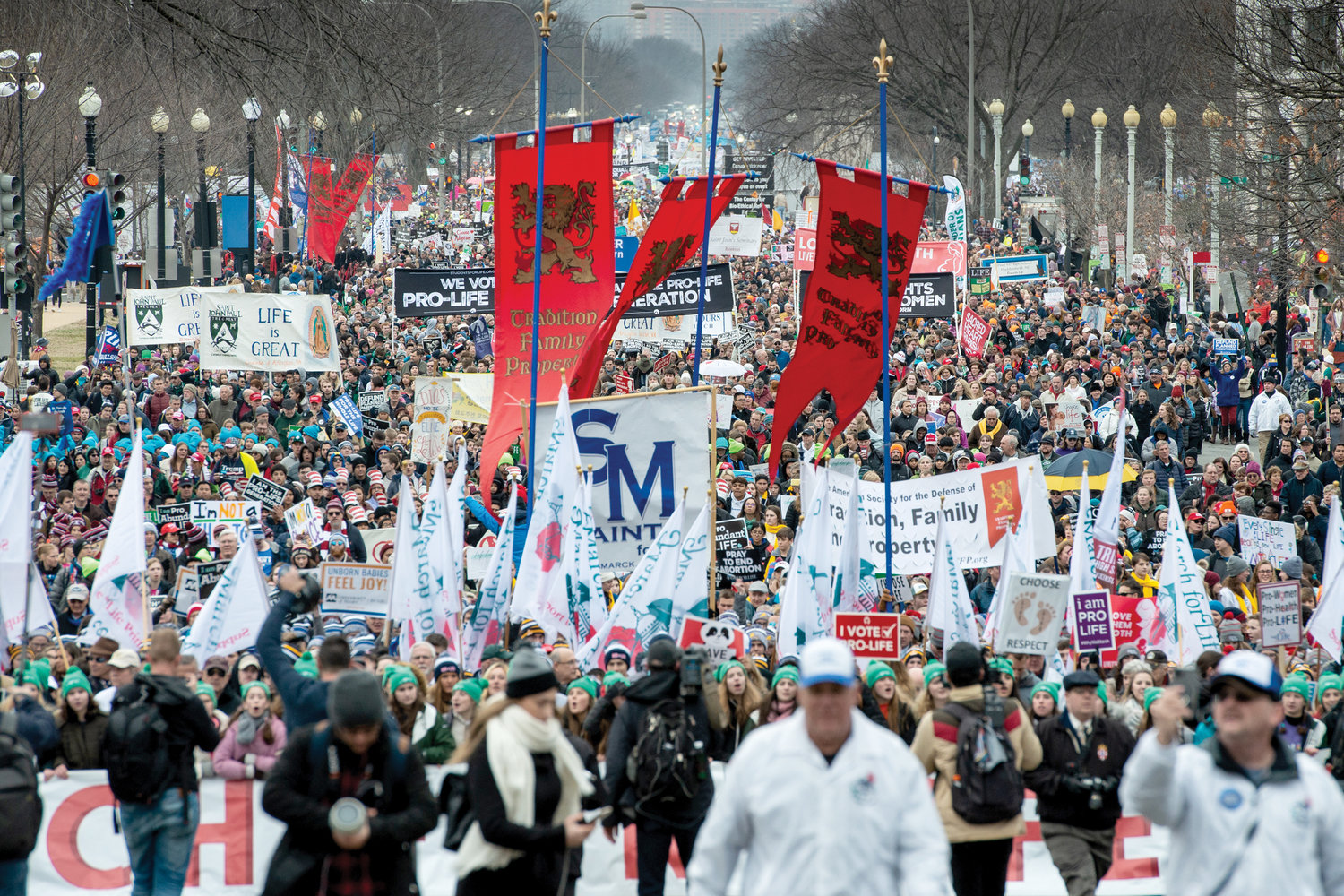 ALL FOR LIFE—A huge crowd fills Constitution Avenue in Washington, D.C., at the 47th annual March for Life Jan. 24.