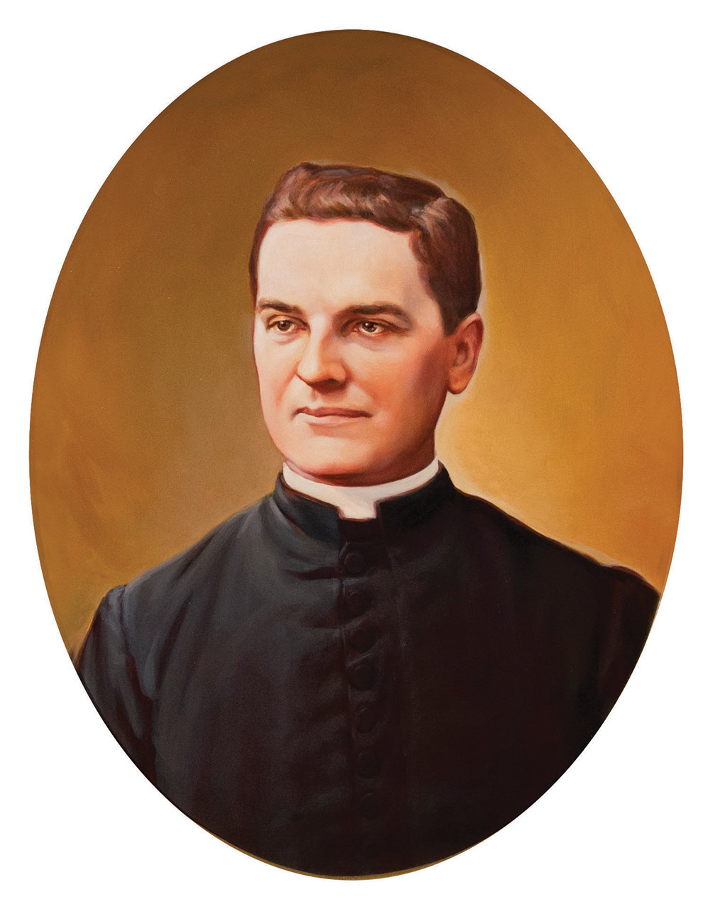 SAINTLY EXPRESSION—This official portrait of Father Michael McGivney, founder of the Knights of Columbus, will be unveiled at his Mass of Beatification at St. Joseph’s Cathedral in Hartford, Conn, Saturday, Oct. 31. The portrait is by Chas Fagan.