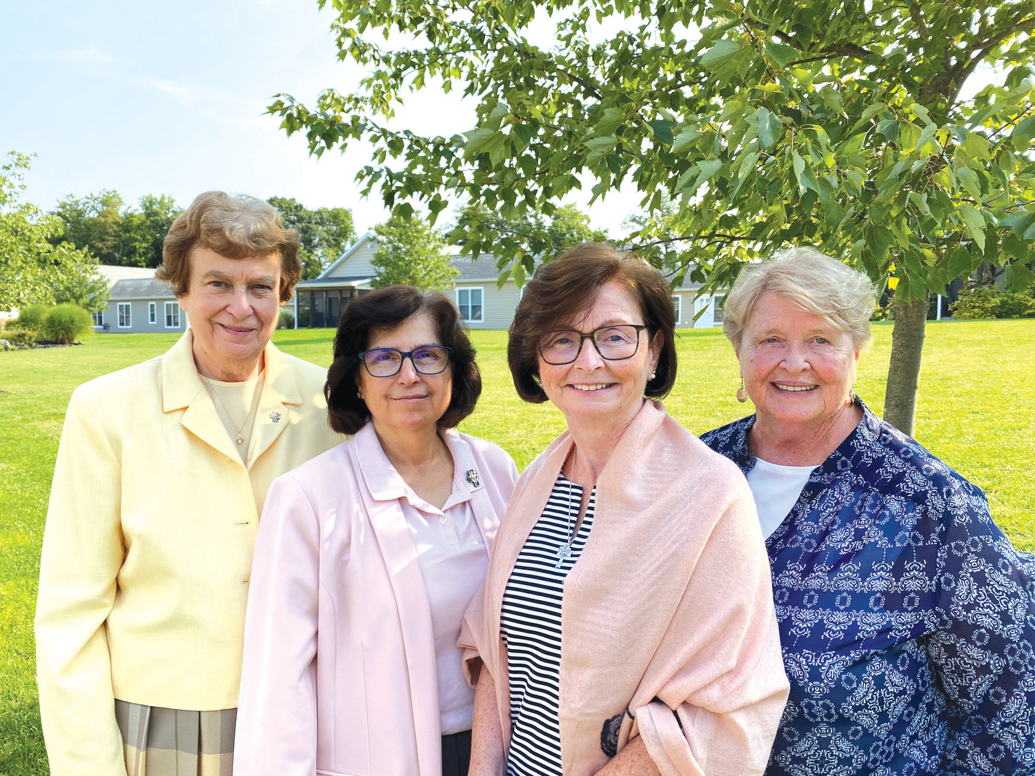LEADERS—The members of the leadership team of the Presentation Sisters of the Blessed Virgin Mary of New Windsor are, from left, Sister Catherine Cleary, P.B.V.M., vice president; Sister Laura Urbano, P.B.V.M., councilor; Sister Mary Catherine Redmond, P.B.V.M., president, and Sister Dorothy Scesny, P.B.V.M., councilor.