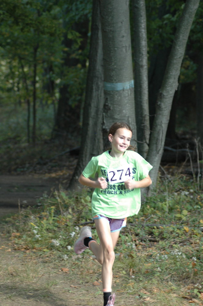 Triona Sweetman was the winner of the 1,500-meter race for girls in grades three through five at the CYO cross country event at St. Augustine's in Ossining Oct. 17.
