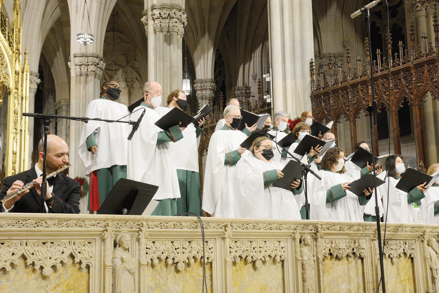 Music fills St. Patrick’s Cathedral during a prelude concert for Christmas Midnight Mass Dec. 25.