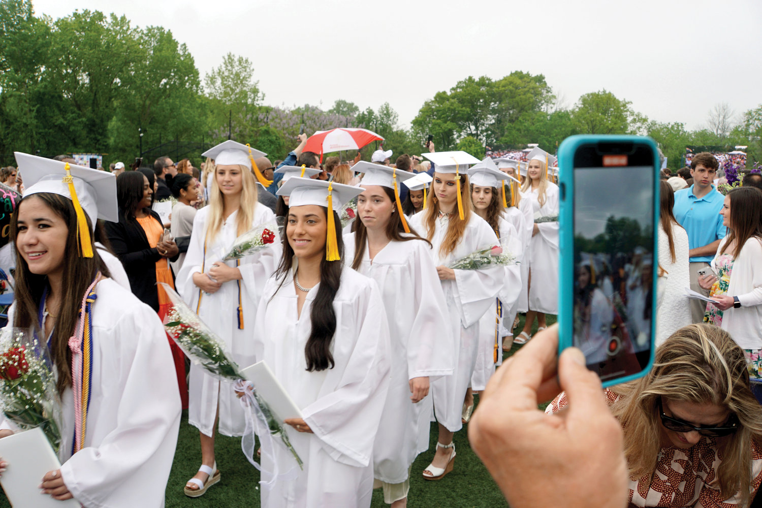 The Ursuline School class of 2022 processes in the recessional.