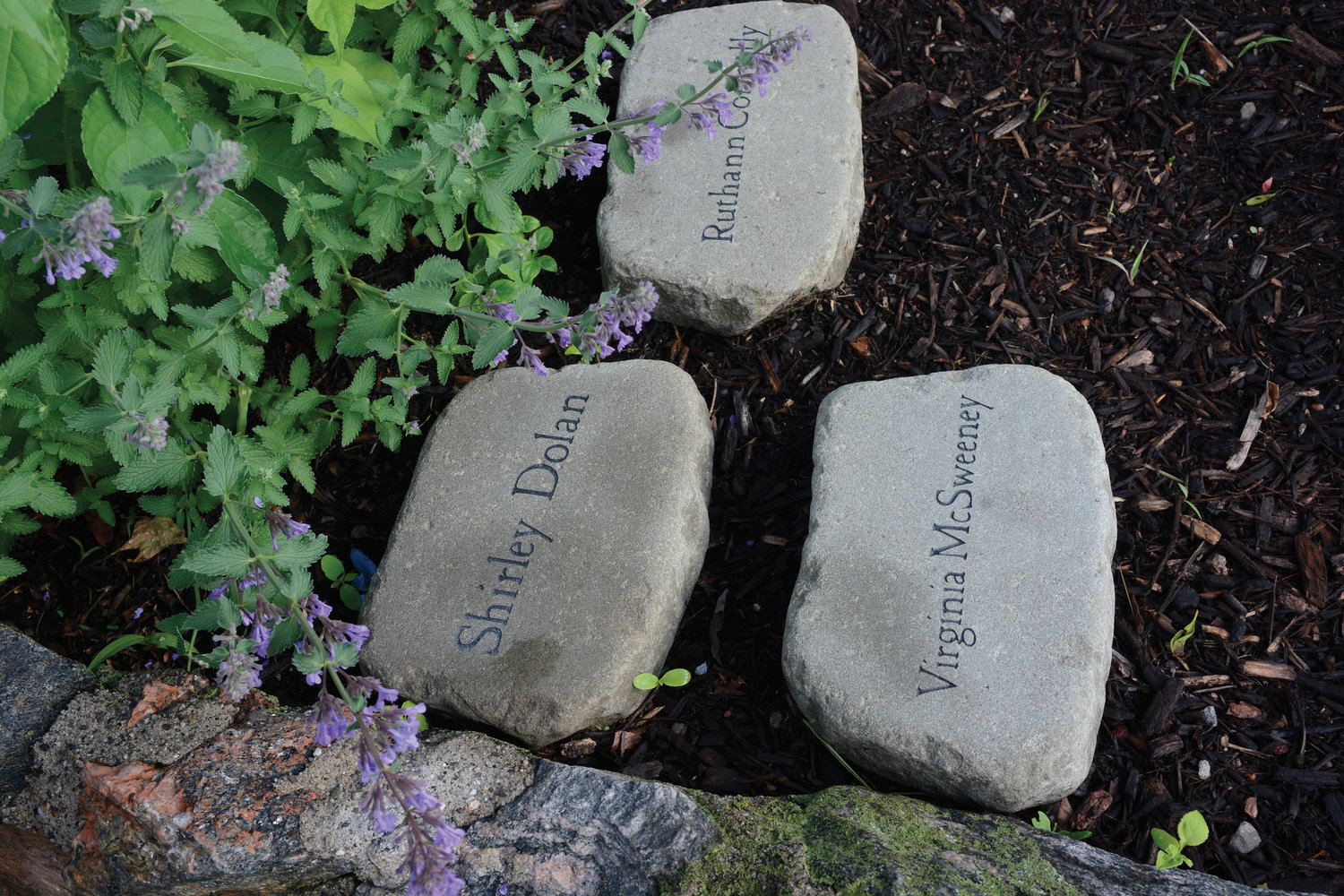 One of the shrine’s stone markers is dedicated to the memory of Shirley Jean Ratcliffe Dolan, Cardinal Dolan’s mother, who passed away March 12 at age 93.