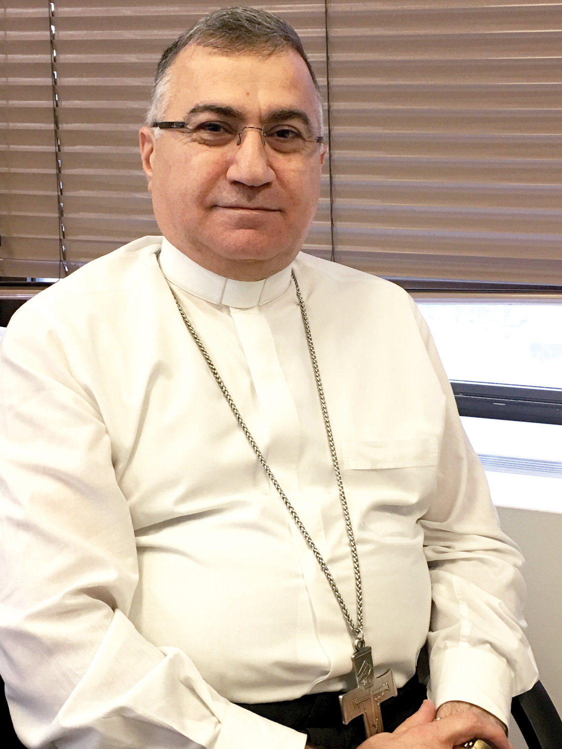 COMMITMENT—Archbishop Bashar Warda of the Archdiocese of Erbil, Iraq, was in New York last week meeting with friends and supporters. Although the Christian community in Iraq has suffered greatly in recent years, the archbishop is building hope for its future through his work promoting Catholic education and other initiatives there.